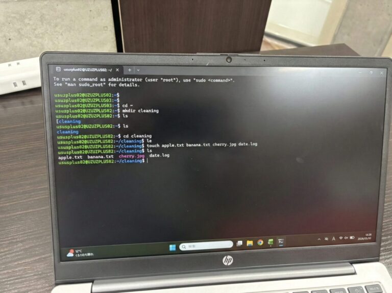 こちらはWindowsでのLinuC学習の様子。テキストを見ながら学習できるので、初めてでも安心です